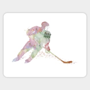 Girl Ice Hockey Player Watercolor Sport Gift Sticker